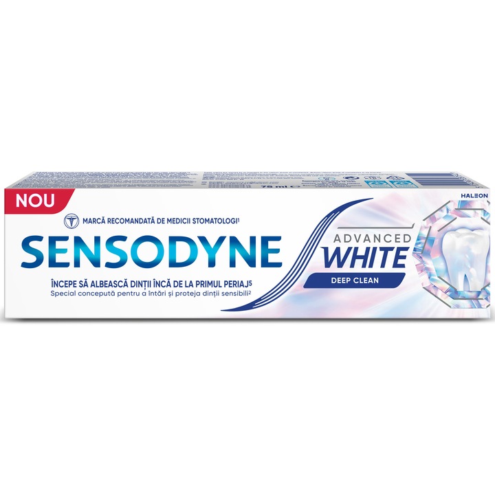 Sensodyne Advanced White Deep Clean fogfehérítő fogkrém, 75 ml
