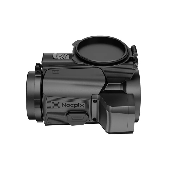 Camera cu termoviziune clip-on Nocpix Mate H50R, Senzor termic: 640x512 12μm, NETD 15 mK, detectare 2600m, LRF integrat, negru, 467 g