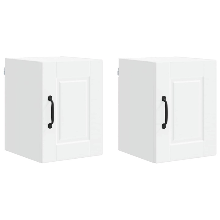 Dulap de bucatarie, vidaXL, 2 pcs, Alb, 30x31x40cm, Lemn compozit