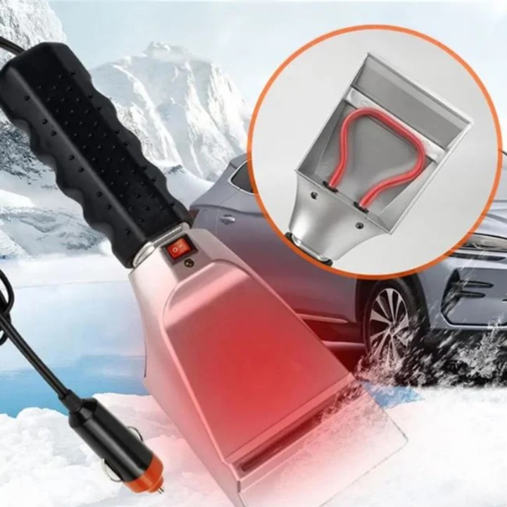 Racleta Electrica Incalzire Parbriz 12V Auto Dezghetare Gheata Iarna Bricheta Maner Ergonomic