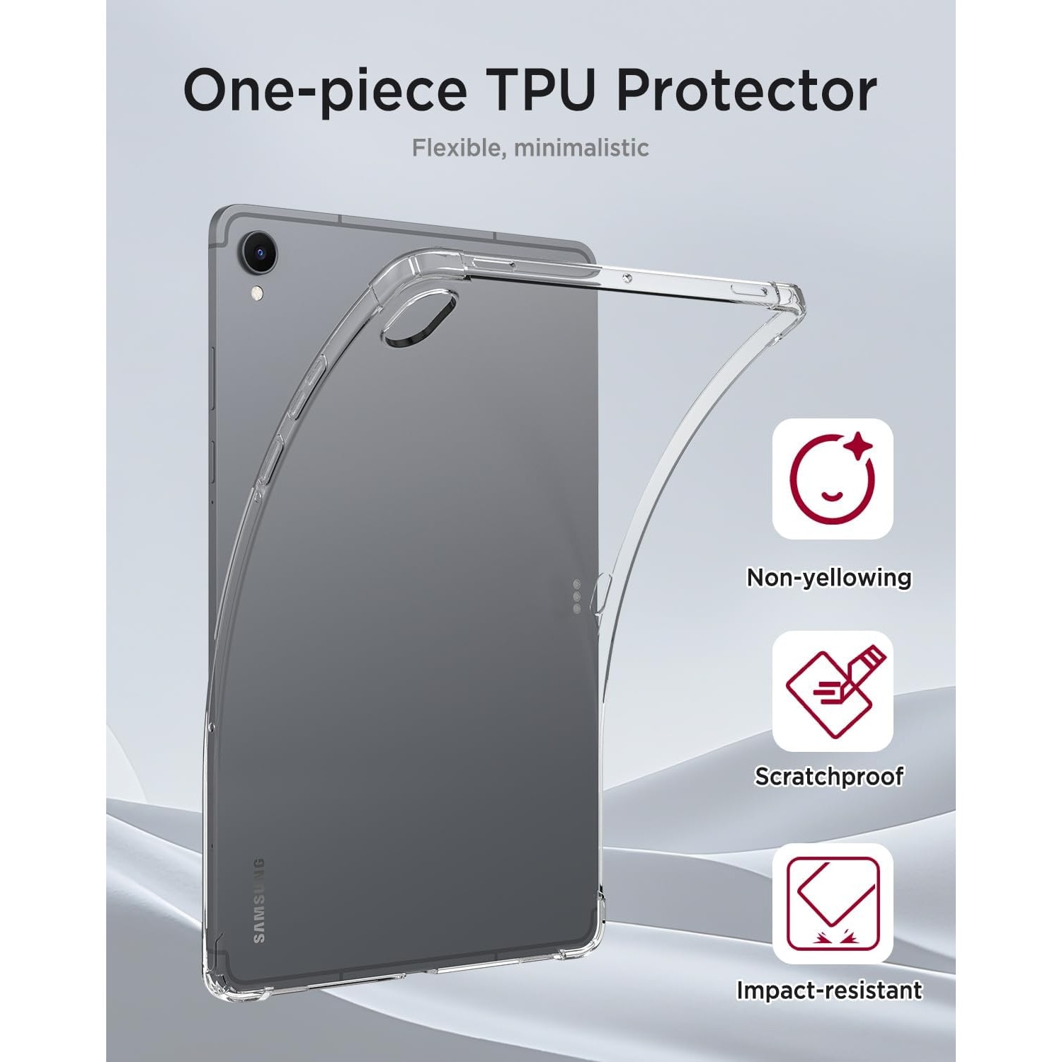 Husa pentru tableta Samsung Galaxy Tab S11 (2025) 11.0", Silicon TPU, Transparenta