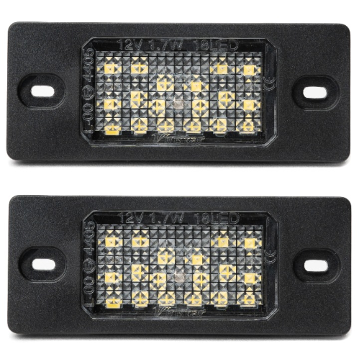 Lampi Led Pentru Iluminarea Placutei De Inmatriculare, Awparts, Tehnologie Led Eficienta Energetica Si Durabilitate, Homologare Da, E4, Lumina Alba Stralucitoare 6500K, Rezistenta La Conditii Meteorologice Impermeabilitate Ip67