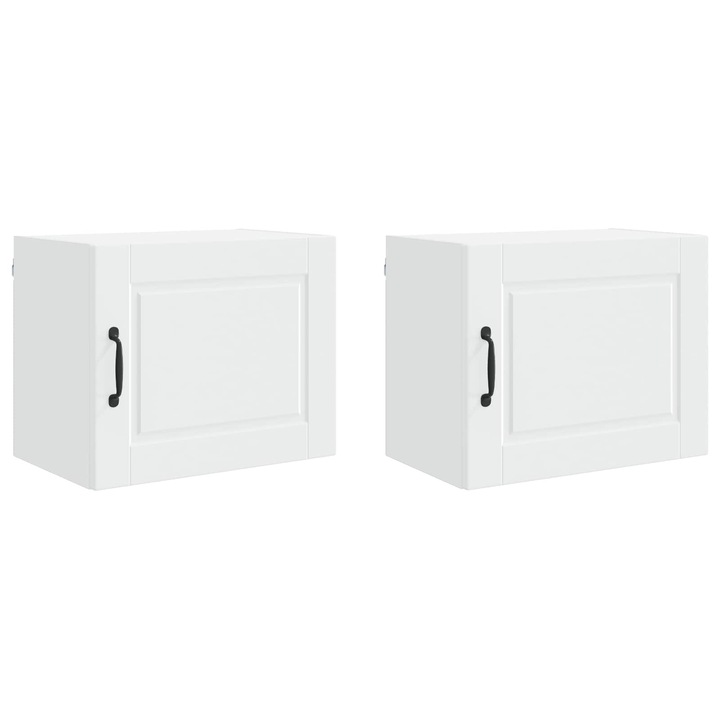 Dulap de bucătărie, vidaXL, set 2 pcs, alb, 50x31x40 cm, lemn compozit