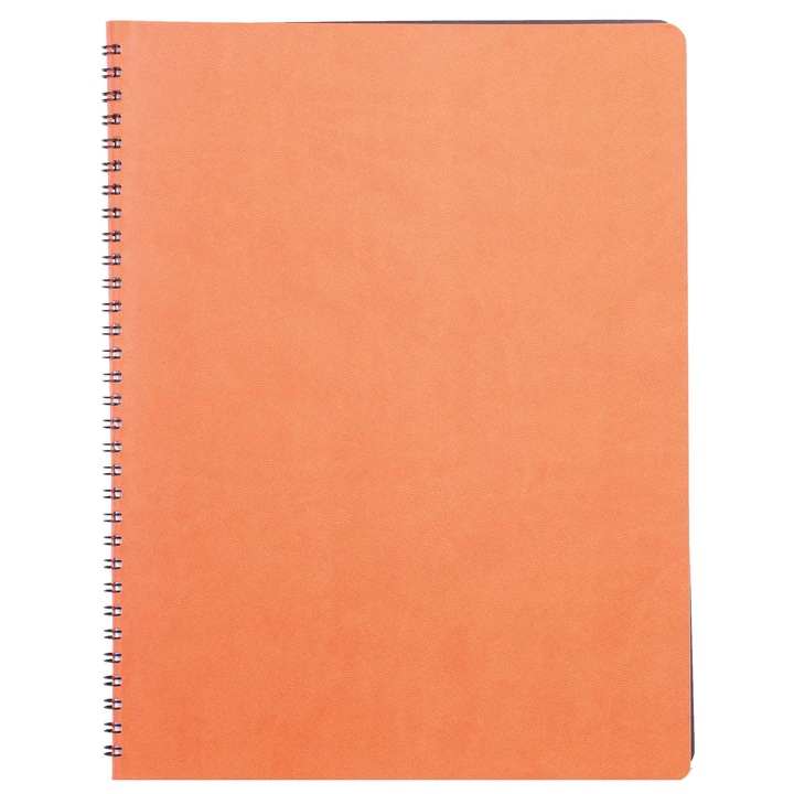 Agenda A4 cu spiră EGO, 128 pagini, portocalie, 20.5x27cm