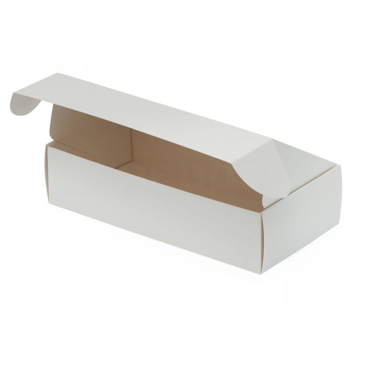 Cutie Cadou Decorativa Laminata, Neopak, Model F427, 200x100x50 mm, Carton Masiv Lucios, 300g/m2, Ambalaj Elegant Pentru Cadouri, Alb