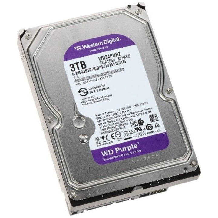 Hard disk server WD Purple 3 TB 3.5", 256 MB, 5400 obr/min