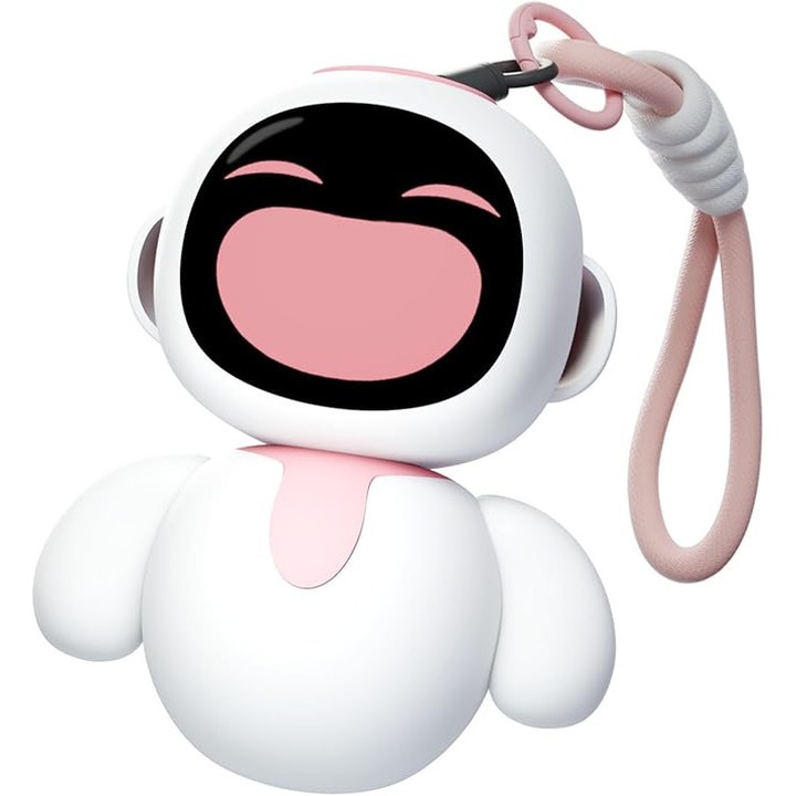 Breloc interactiv ENERGIZE LAB Eiliko Coral Pink, mini-jocuri, portabil, 14+