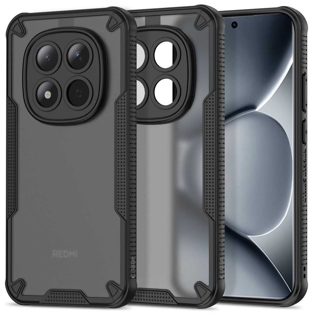 Carcasa Tech-Protect Rugged Shield compatibila cu Xiaomi Redmi Note 15 Pro Plus 5G / Poco M8 Pro, Negru