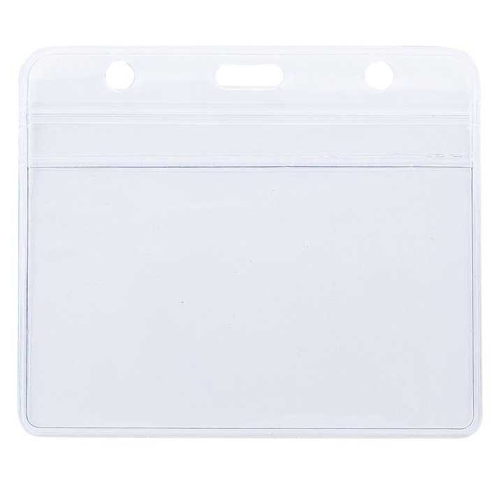 Set 10 Ecusoane Orizontale 91x56mm cu Sistem Zip Ermetic si Prindere Universala - Suporturi Impermeabile pentru Badge-uri si Carduri