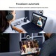 VeniSymlis® 4K, camera web ultra HD, cu focalizare automata, iluminare tactila tricolor, microfon cu reducere a zgomotului integrat, rotire de 360°, conectabil la computer/laptop, rezolutie 3840×2160, 30fps, corectie automata a culorilor, negru
