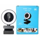 VeniSymlis® 4K, camera web ultra HD, cu focalizare automata, iluminare tactila tricolor, microfon cu reducere a zgomotului integrat, rotire de 360°, conectabil la computer/laptop, rezolutie 3840×2160, 30fps, corectie automata a culorilor, negru
