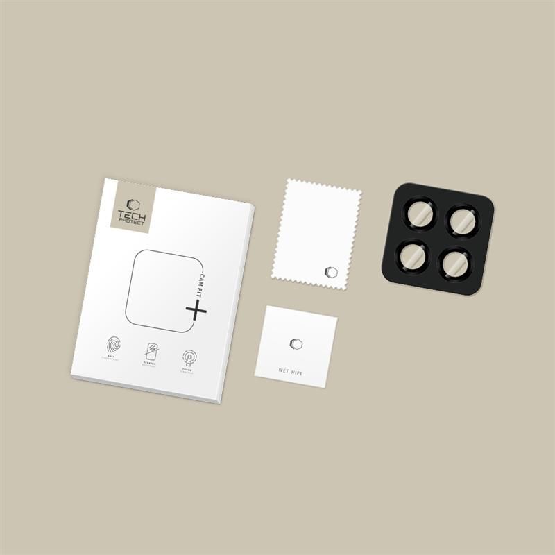 Folie camera telefon, TECH pentru Xiaomi Redmi Note 15 Pro 5G+ Plus 5G - de sticlă cu ramă neagră