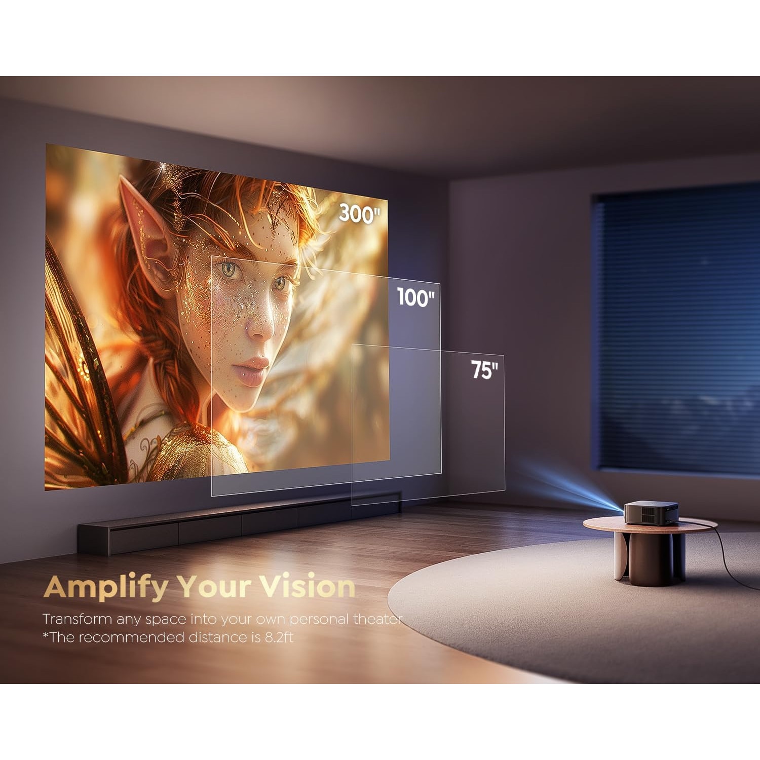 Videoproiector PUTRIMS K12 Smart 4K cu Google TV, 1500 ANSI Lumeni