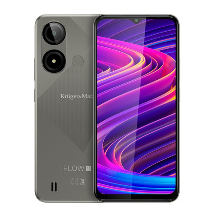 Telefon mobil Kruger&Matz Flow 11, 4GB RAM, 64GB, display 6,56", auriu/gri