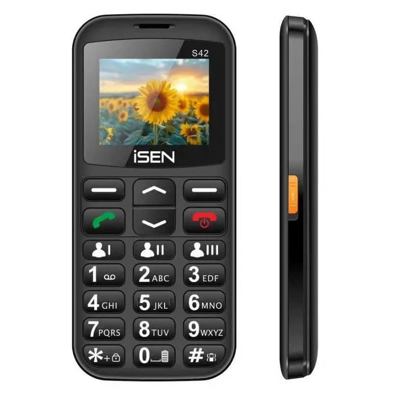 Telefon mobil iSEN S42 SENIOR, 2.0", Dual SIM, Negru, 130x60x13mm