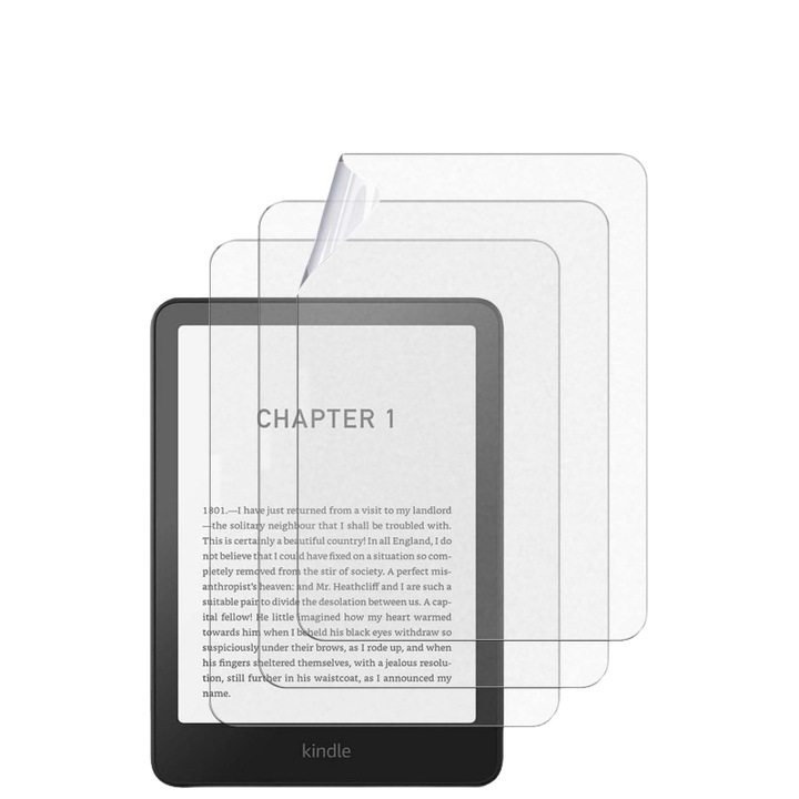 Set 3 Folii Protectie Antireflex pentru Tablete, 6.8", Protectie Completa, Transparent