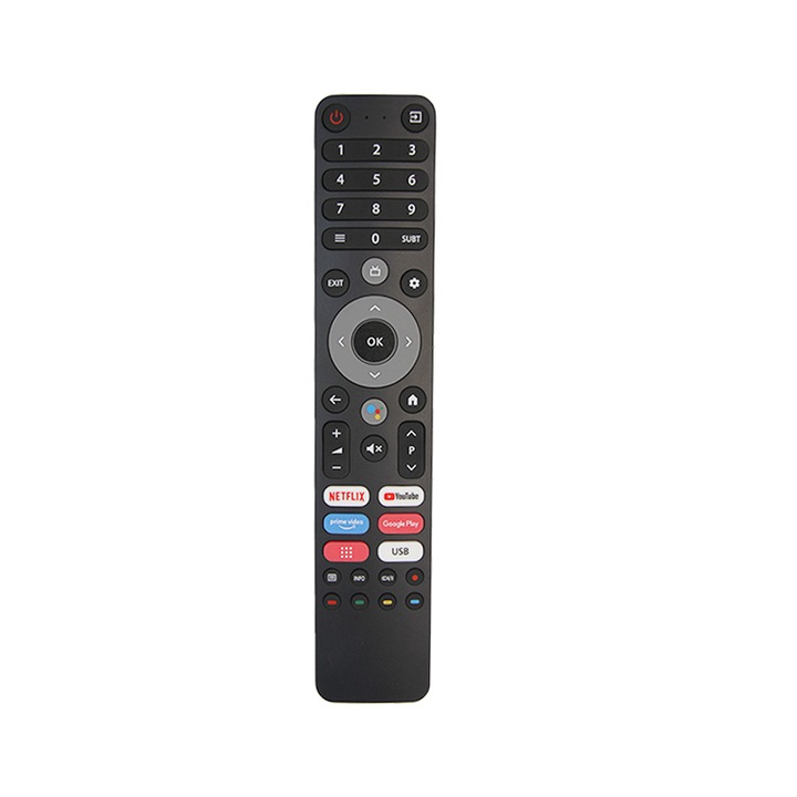 Telecomanda TV, control vocal, neagra