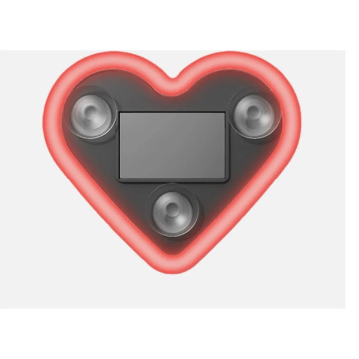 Lampa LED solara decorativa tip Inima, rosie, 9, 8x8, 6x1, 3cm, 1 bucata