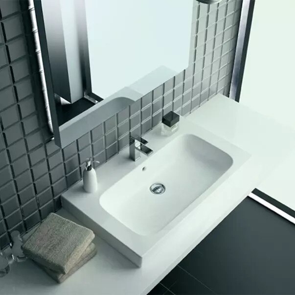 Lavoar pe mobilier Geberit Modo alb lucios 80 cm - eMAG.ro