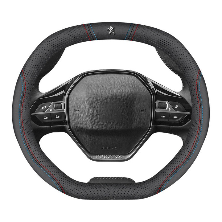 Husa pentru volanul masinii Peugeot 208 2008 308 3008 508 5008 SW GT, husa de protectie pentru volan, husa completa pentru volan, respirabila