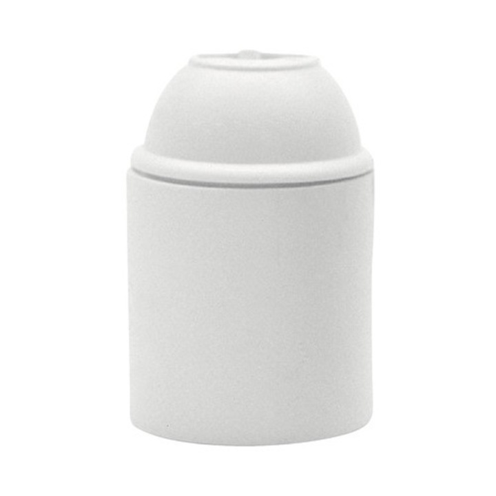 Dulie plastic E27, alb, 38x56mm, set 1 buc