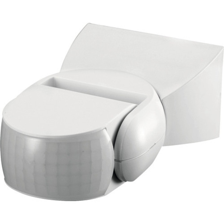 Senzor de miscare Novelite 180° 1200W, pentru exterior IP65, alb