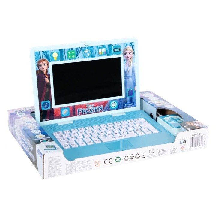 Laptop educational color Lexibook, Disney Frozen, 180 de activitati