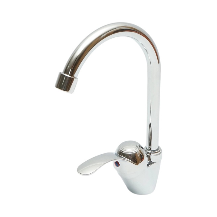 Forgatható egykaros konyhai csaptelep, kerámia patron, fényes króm