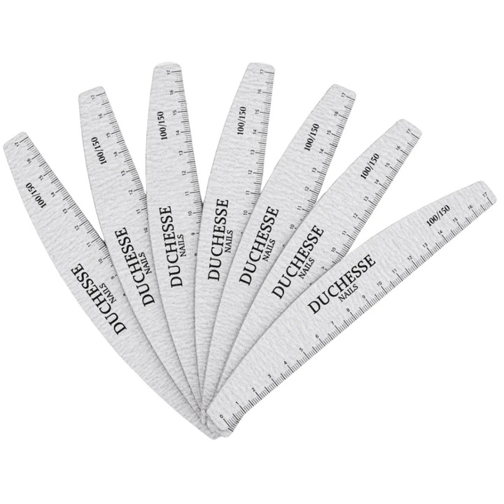 Set 25 Pile Cosmetice Duchesse Nails, Abrazivitate 100/150, Roz, Profesionale