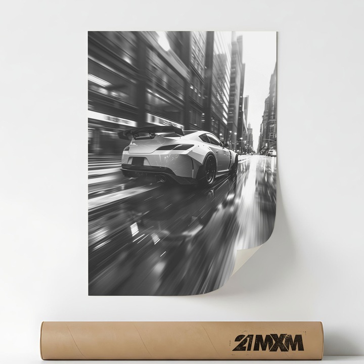 Плакат 'Авто 06' Pe Panza Mata – Минималистичен дизайн, 30 x 40 см, Без рамка