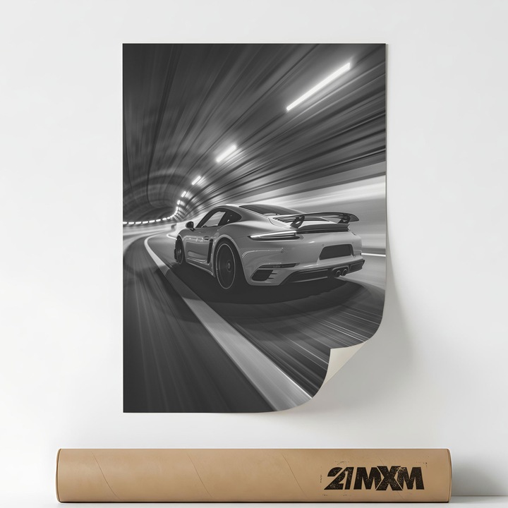 Плакат 'Авто 11' на платно – Минималистичен дизайн, 30 x 40 см, Без рамка