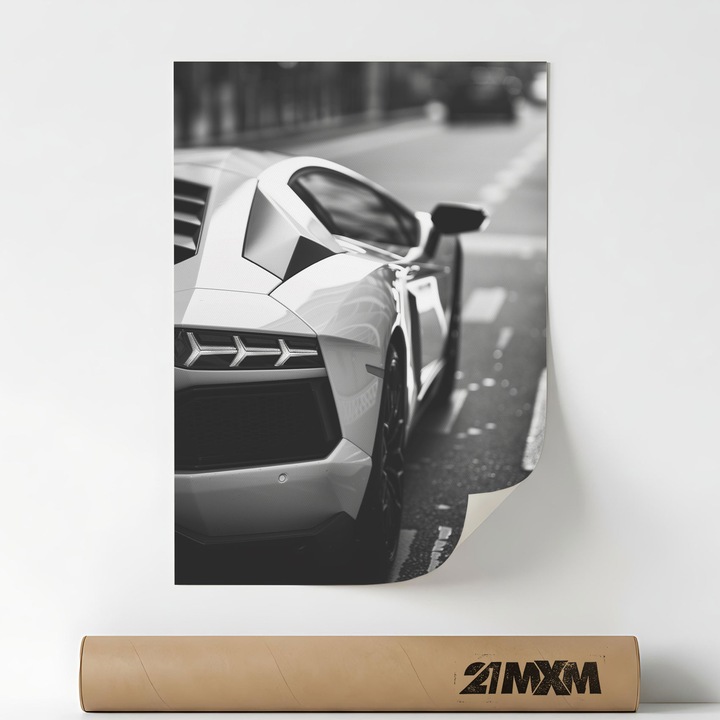 Плакат 'Auto 14' на Матово Платно – Минималистичен Дизайн, A3 (29.7 x 42 см), Без Рамка