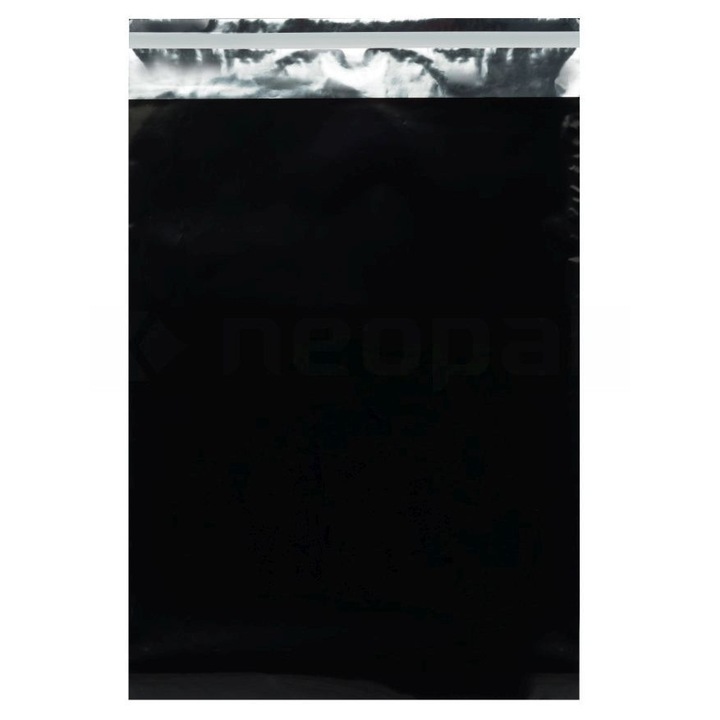 Pungi Celofan, Neopak, Set 100 Bucati, Autoadezive Cu Banda, Aspect Lucios, Ideale Pentru Bijuterii Haine Si Cadouri Elegante, Design Modern, Rezistente, 230x235mm, Negru