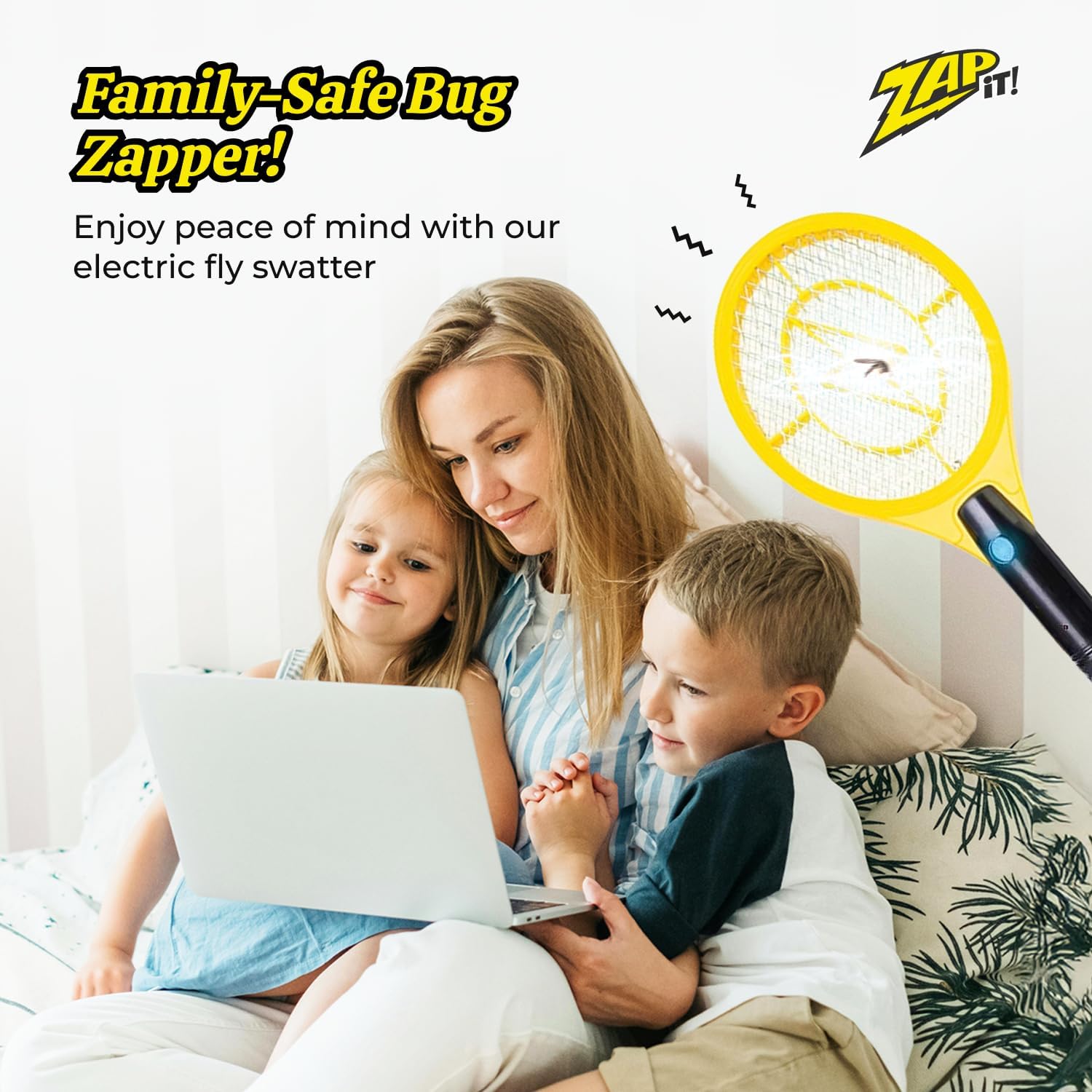 Zapit Rackets Комплект от 2 електрически ракети Zap It!, 4000V, презареждащи се чрез ...