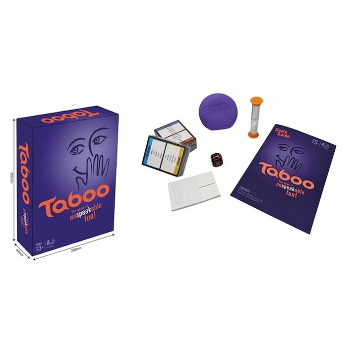 Настолна игра Classic Taboo, интерактивна игра за партита, 2-8 играчи, различни размери