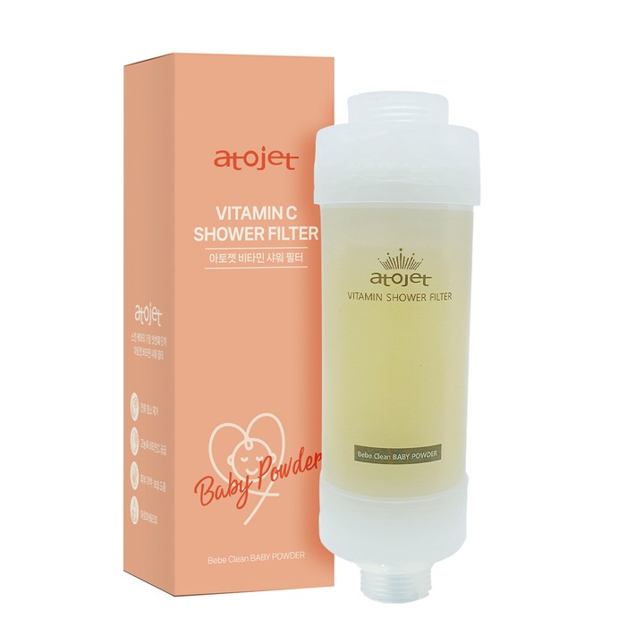 Filtru pentru Dus cu Vitamina C - Parfum de Pudra de Bebelusi