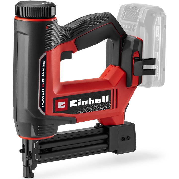 Акумулаторен такер Einhell TE-CN 18/32 Li - Solo Power X-Change, 18 V, 20 изстрела/мин, макс дължина на скобата 25 мм, максимална дължина на пирона 32мм