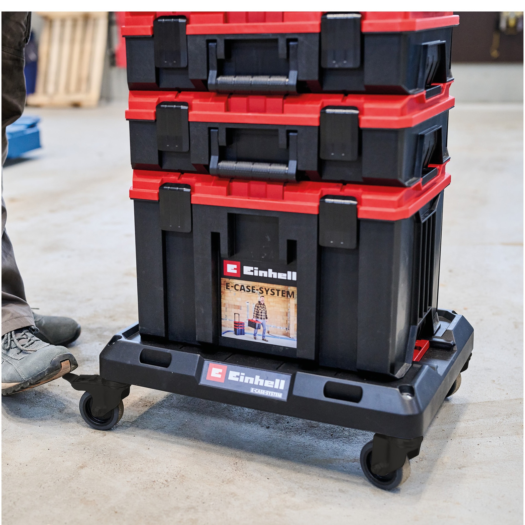 Platforma cu roti Einhell E-Case, max. 120 kg, roți pivotante blocabile ...