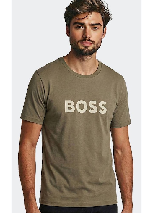Tricou BOSS, barbati, kaki