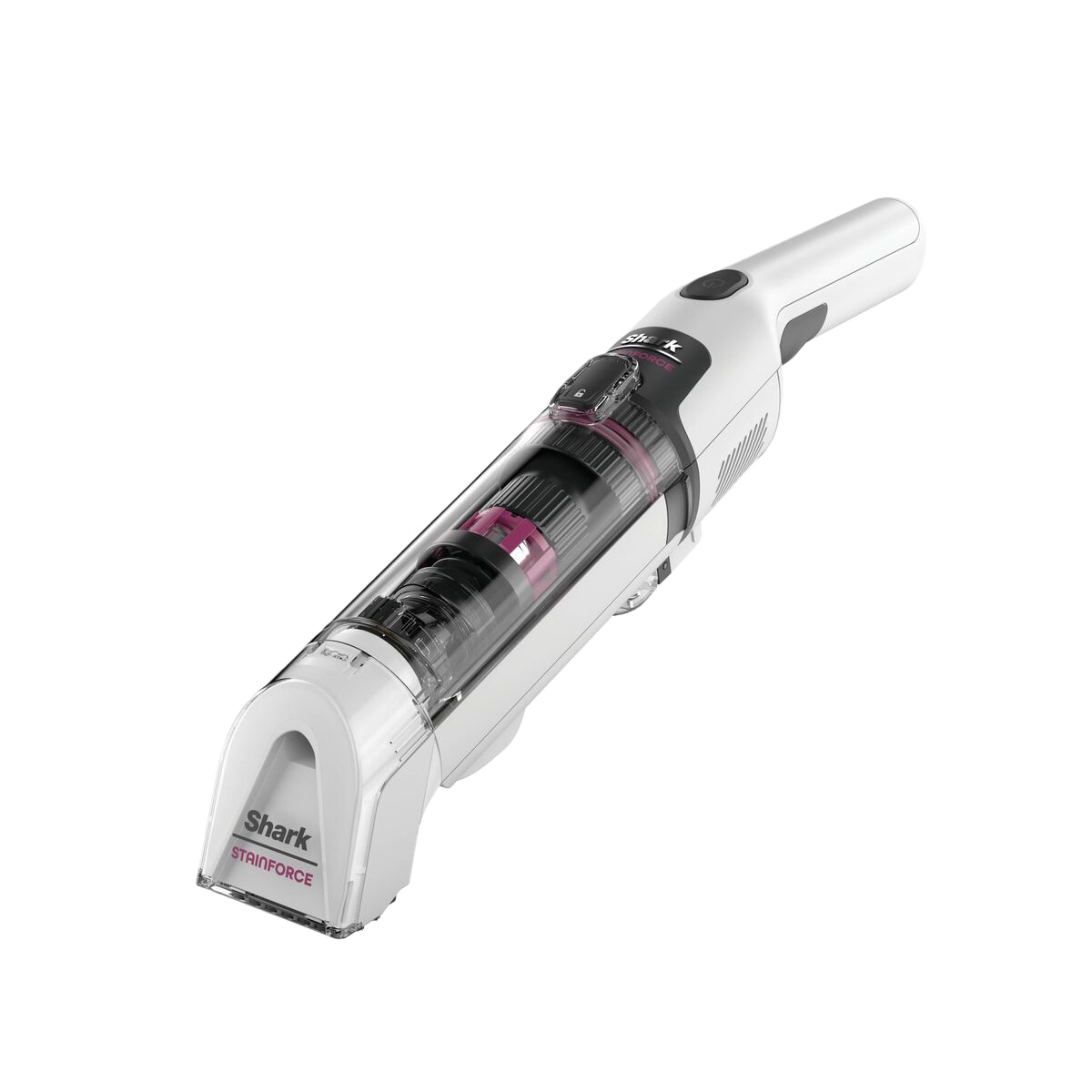Aparat portabil de curatat pete StainForce Shark HX100EU, pentru covoare, tapițerie, saltele si interior auto, aspirare umeda, sistem spray-extractie pentru pete dificile, rezervor 0,14 L, putere 100 W