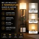 Lampadar Dreptunghiular KD Home® LumiEdge, Lampa de Podea cu Rafturi, Pentru Living si Dormitor, 3 Culori Lumina, 800 Lumeni, 160 x 26 x 26 cm, Cablu 3m, Negru