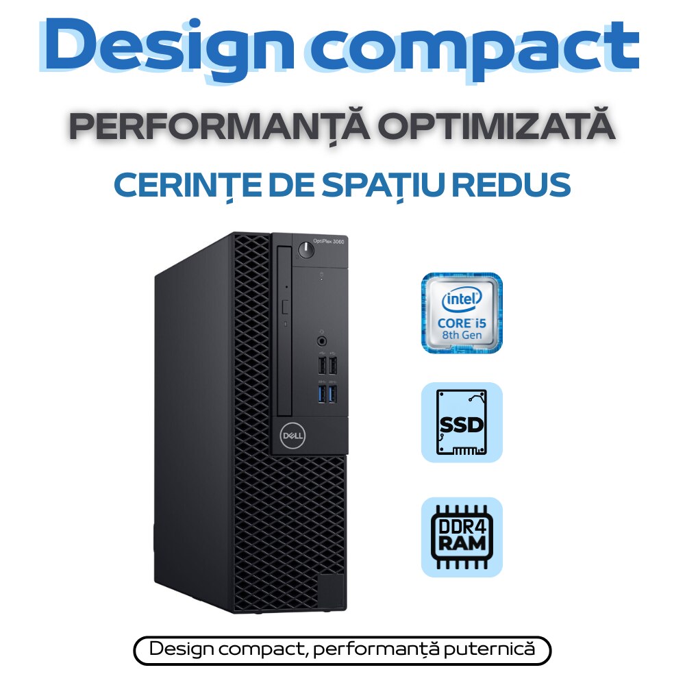 Computer Dell OptiPlex i5-8500, 32GB memorie, 512GB SSD, Windows