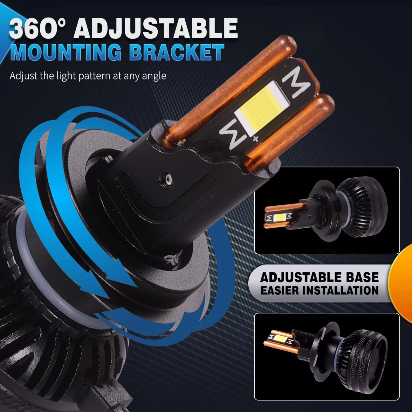 set de 2 Becuri LED Auto H7 Xentech Light K50 – 130W, 11000LM, Chip CSP ...