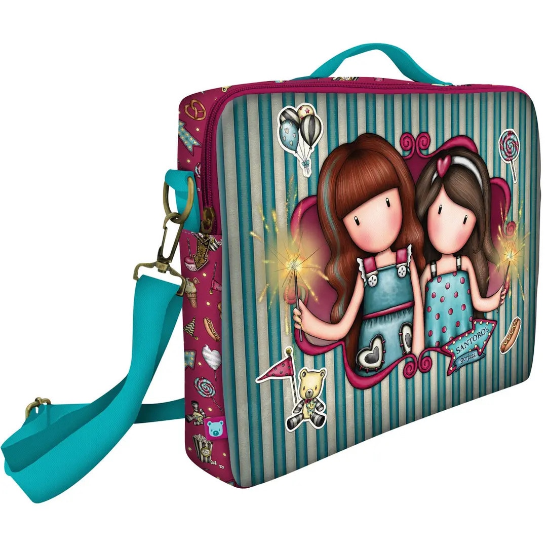 Servieta pentru Laptop Gorjuss Fireworks 14, 1'' Castaniu (37.5 x 29.5 x 6 cm) MISABI