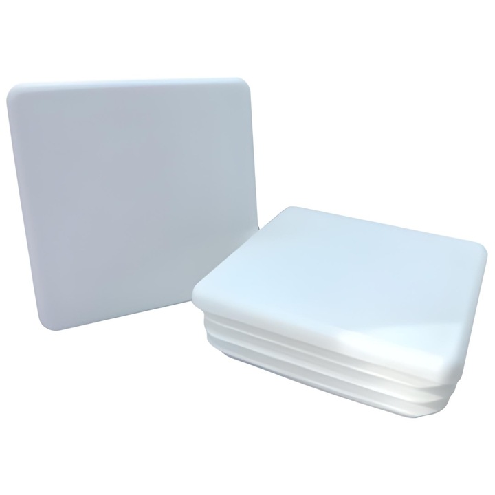 Capac interior pentru profil 80x80, set 10 bucati, alb, dimensiuni 80x6x20mm