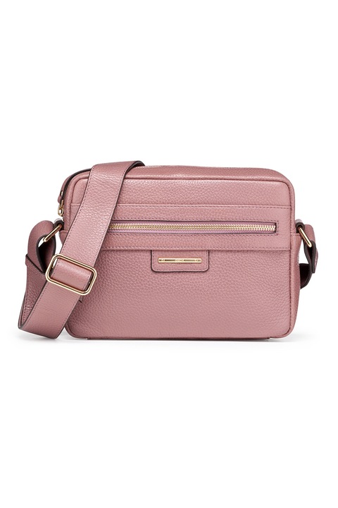 Geox, Geanta crossbody din piele Blandine, Roz deschis
