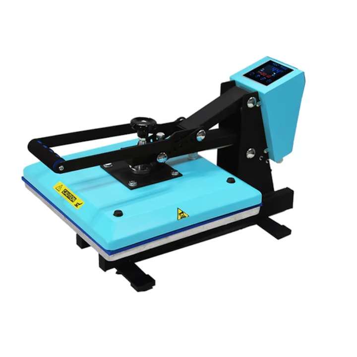 Professzionális, félautomata DTF hőprés (pólókhoz, textíliákhoz), XL (38*38CM), állítható hőmérséklet/idő