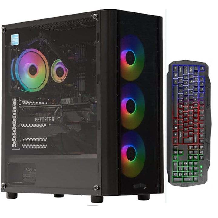 PC Gaming OK4NiTE-opt Intel ® I5-4570, 16 GB RAM, Video ATI Radeon®R7-450 DDR5 4GB RAM HDMI, SSD 480GB Tastatura iluminata