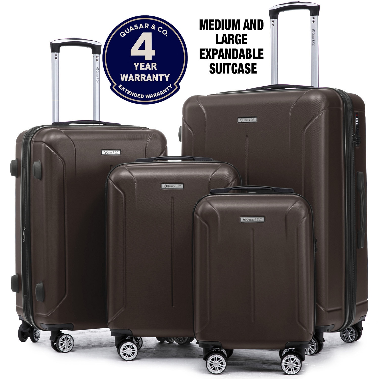 Set 3 trolere Ground AQUA, ABS, marime S+M+L, culoare dark grey