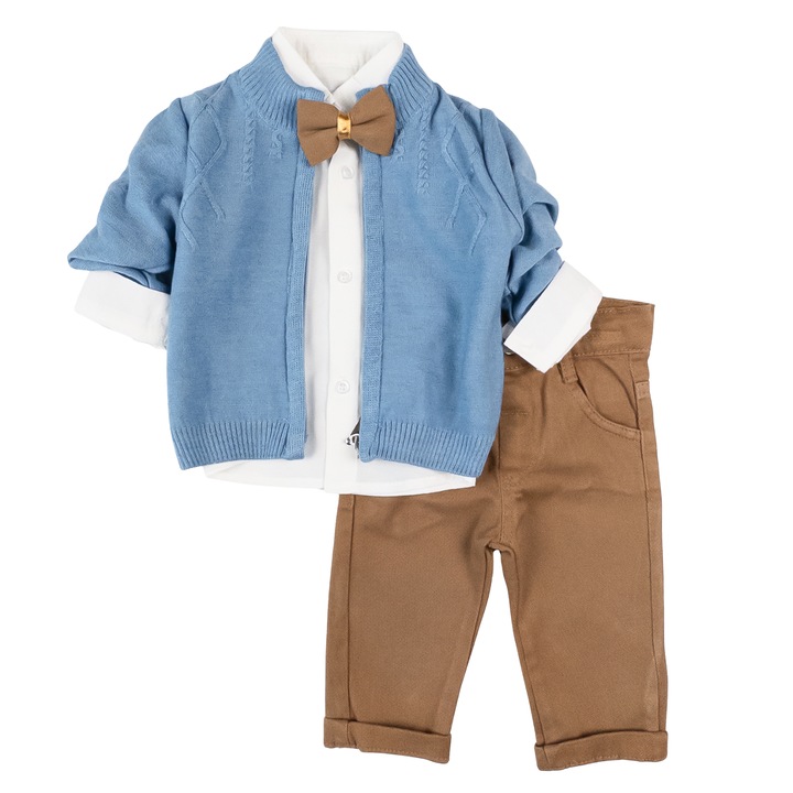 Compleu pentru bebelusi, 3 piese, model Elegance 9057